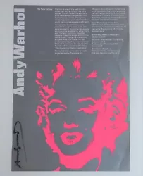 Buy ANDY WARHOL SIGNED TATE EXHIBITION BROCHURE ANNOUNCEMENT Marilyn Monroe • 311.20£