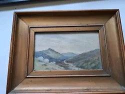 Buy Small Antique Framed Watercolour Mountain Scene Unknown Artist • 0.99£
