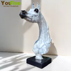 Buy 15  Arabian Horse Head Bronze Stculpture Handpainted Horse Bust Statue Art Decor • 650£