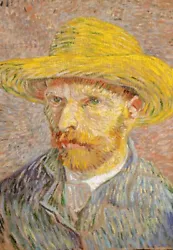 Buy Vincent Van Gogh - Self-Portrait With A Straw Hat 1887 Painting Poster Art Print • 8.50£