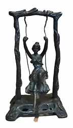 Buy Auguste Moreau Bronze Lady Swing Repro Art Nouveau French Garden Sculpture 5.5” • 26.87£