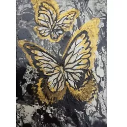 Buy ACEO Original Acrylic Painting Butterflies Art Card 100% New Hand Paint OOAK • 6.52£