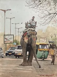 Buy Watercolor Original Painting “City Street, India      11  X 15  NOT A PRINT • 746.88£