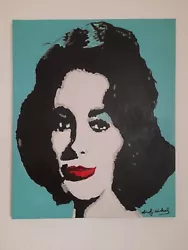 Buy Andy Warhol Oil On Canvas Painting Signed Elizabeth Taylor • 505.70£