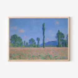 Buy Claude Monet - Poppy Field Giverny (1890) Poster, Art Print, Painting, Artwork • 57.50£