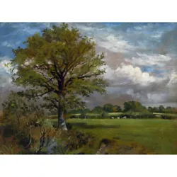 Buy Lionel Bicknell Constable Tree In A Meadow Painting Canvas Wall Art Print Poster • 13.99£