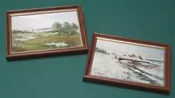 Buy New Forest Scenes - Two Small Oil Paintings By Ellen Wood , Christchurch • 15£