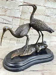 Buy Bronze Heron Crane Bird Metal Garden Patio Yard Standing Art Sculpture Figure • 277.83£