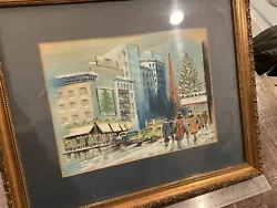 Buy Original 1965 Dated Painting M.kershaw New York City Street Scene • 231.42£