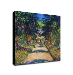 Buy Pathway In Monet's Garden At Giverny Claude Monet - Framed Canvas Wall Art Print • 28.99£