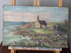 Buy Vintage Antique Scottish Oil Painting On Canvas 35x22cm FREE POST • 27.99£