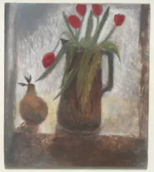 Buy Tessa Newcomb (b. 1955) - Original Oil Painting - 'Snow'. Still Life Of Tulips. • 595£