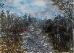 Buy ACEO Original Painting Landscape Art Path Trees Bushes Watercolour • 5£