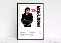 Buy Michael Jackson Bad Album Single Cover Poster / Music Gift • 11£