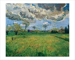 Buy Van Gogh Meadow Arles 1889 Fine Art Giclee Print Poster Wall Art WITH BORDER • 16£