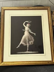 Buy Vintage Antique? Framed Oil Pastel Painting Of A Neo Classical Dancer Rare Cower • 99.99£