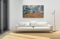 Buy Forest House In Autumn, Primed Cotton Framed Original Handmade Oil Painting • 89£