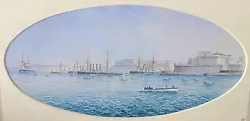 Buy Superb Antique Seascape Malta Harbour Painting The Fleet Vincenzo D' Esposito NR • 111£