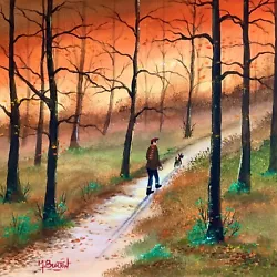 Buy Mal.burton Original Oil Painting. Woodland Walk  Northern Art Direct From Artist • 28£