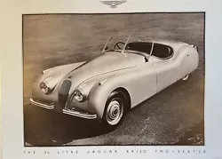 Buy Jaguar XK120 Rare Vintage A1 Car Poster • 16£
