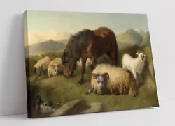 Buy Richard Ansdell, Goats Sheep And Pony -canvas Wall Art Artwork Print • 17.99£