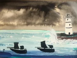 Buy '' Cornish Harbour Storm''  By A Shenton Influenced By Alfred Wallis • 10£