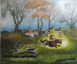 Buy Mid Century Naive Oil On Board Painting , After Norman Thelwell. Signed V.MALKIN • 95£