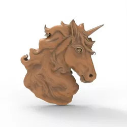 Buy STL File Unicorn Pegasus Horse Head For CNC Router Engraving 3D Printer Laser • 2.29£