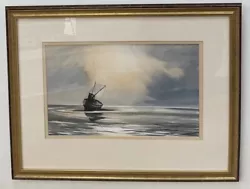 Buy Large Original Modernist Nautical Seascape Watercolour Painting, Signed • 0.99£