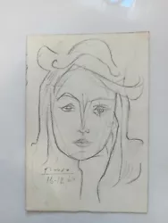 Buy Pablo Picasso, Drawing Sketch Portrait Signed Painting Modernist • 51£