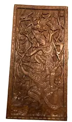 Buy Bali Wall Art Hand Carved Wood Panel Hand Carving 60 Cms • 50.83£