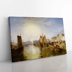 Buy The Harbor Of Dieppe By Joseph Mallord William Turner Canvas Wall Art Print • 22.95£