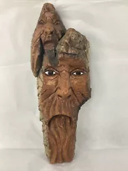 Buy Vintage Wood Art Face Sculpture Hand Carved-Signed Handmade • 32.67£