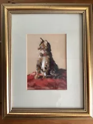 Buy Vintage Pastel Painting Of A Tabby Cat “Sitting Pretty” Signed Lynette Singers • 25£