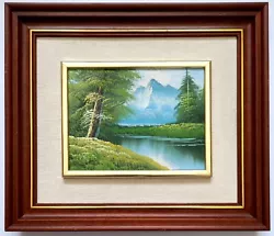 Buy Vintage 1990s Oil Painting 44 Cm X 38 Cm Bob Ross Style • 24.95£