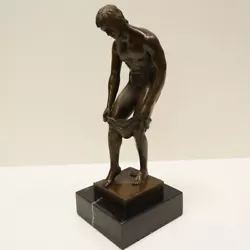 Buy Statue Athlete Sexy Art Deco Style Art Nouveau Style Bronze Signed Sculpture • 144.99£