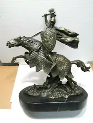 Buy European Bronze Finery KAMIKO Warrior On Horse Sculpture • 278.65£