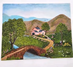 Buy Painting Signed Toni A House Woods Bridge Original 20 X16  • 65.24£