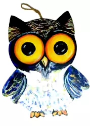 Buy OWL Wall Art Decoration Original  Wood Hanging 11  X 7  OOAK • 16.31£