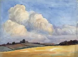 Buy ENGLISH LANDSCAPE & CLOUDS Watercolour Painting HARRY WALTER YORKE 20TH CENTURY • 50£