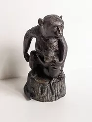 Buy Vintage Maitland Smith Monkey Ape Gorilla Cast Bronze Sculpture Statue • 175.52£