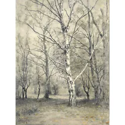 Buy Stengelin Forest With Birch Trees Painting XL Wall Art Canvas Print • 19.99£