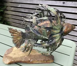 Buy Stunning Metal Sculpture Of A Fish By David Whipp(1943-2024) • 195£