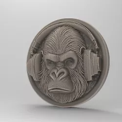 Buy Gorilla DJ With Headphones 3D STL Model For CNC And 3D Printing • 2.29£