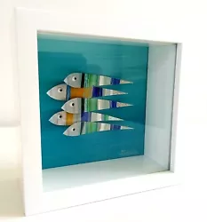 Buy Original Fish Art Framed Painting Acrylic Picture 3D Mixed Media Free Postage... • 22.50£
