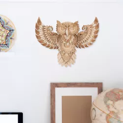 Buy  Home Wall Decor Wooden Owl Art Birds Sculpture Silhouette Pendant Hanging • 19.78£
