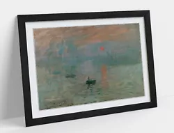 Buy Claude Monet, Impression Sunrise -art Framed Poster Picture Print- Blue Orange • 26.99£