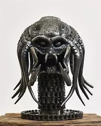 Buy Large Upcycled Metal Parts Alien  Hunter  Head Ornament Sculpture - 31.5cm • 204£