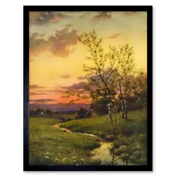 Buy Paintings Landscape Sunset Countryside Tree 12X16 Inch Framed Art Print • 11.99£