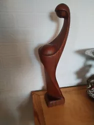 Buy SIMON RANDERS Teak Wood Sculpture Pregnant Lady 17  DENMARK • 99£